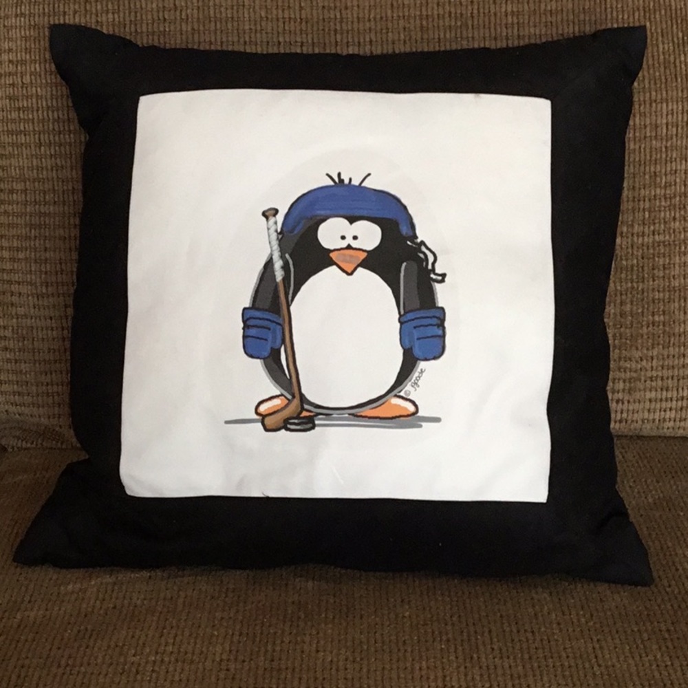 NWOT! Penguin hockey player pillow